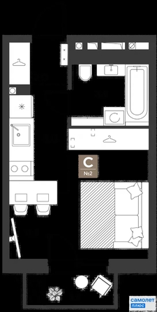 
  Продается студия 24.5 м², в ЖК ГРЕЙД, литер 13. Фото 19.