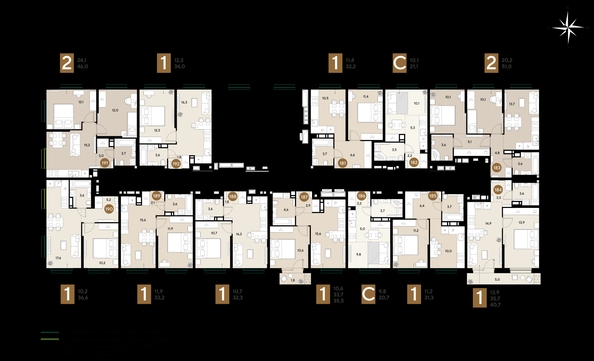 
  Продается 1-комн. квартира 31.3 м², в ЖК ГРЕЙД, литер 14. Фото 2.