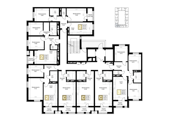 
  Продается 1-комн. квартира 32.45 м², в ЖК На Высоком берегу, дом 1. Фото 20.