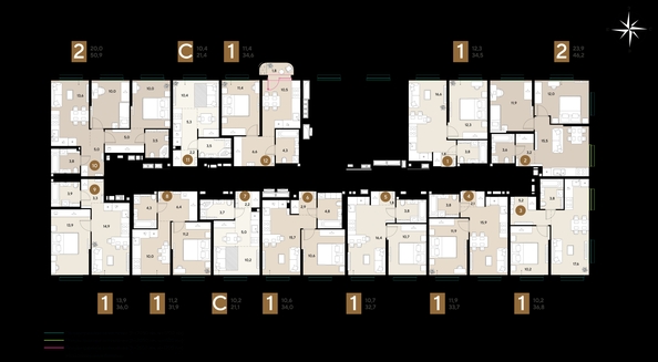 
  Продается 1-комн. квартира 31.9 м², в ЖК ГРЕЙД, литер 13. Фото 2.