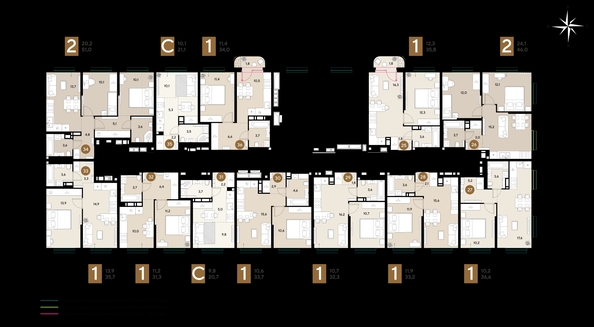 
  Продается 1-комн. квартира 33.7 м², в ЖК ГРЕЙД, литер 13. Фото 2.