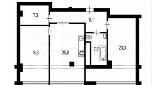 
  Продается 2-комн. квартира 93 м². Фото 11.