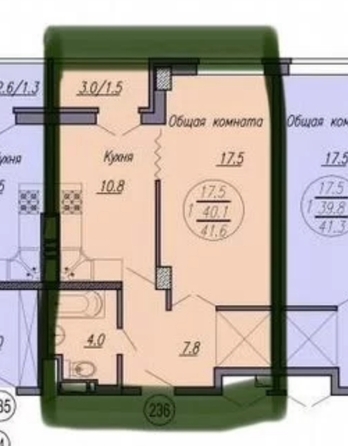
  Продается 1-комн. квартира 42 м². Фото 17.