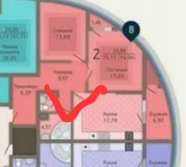 
  Продается 2-комн. квартира 80 м². Фото 13.