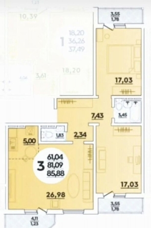 
  Продается 2-комн. квартира 88 м². Фото 8.