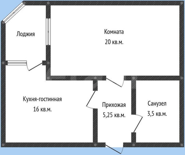 
  Продается 1-комн. квартира 39.6 м², в ЖК Гулливер, литер 1. Фото 1.