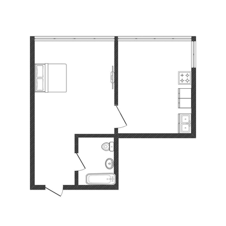 
  Продается 1-комн. квартира 43 м². Фото 1.