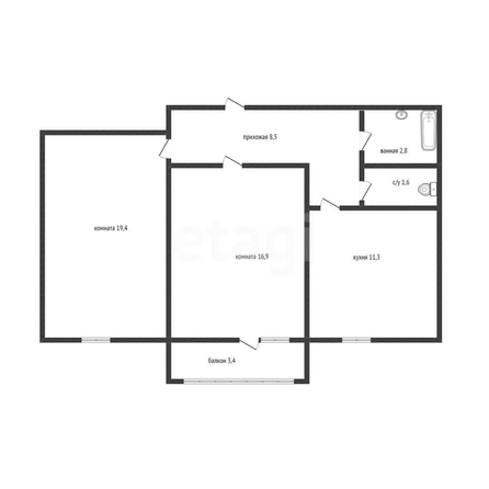 
  Продается 2-комн. квартира 60.7 м², в ЖК Fresh (Фреш), литера 2. Фото 1.