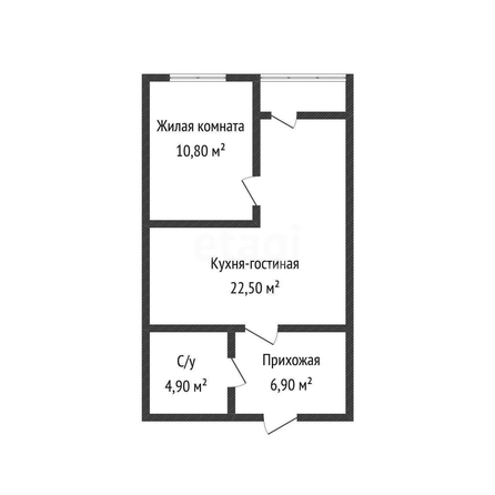 
  Продается 1-комн. квартира 45.6 м². Фото 1.