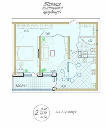 
  Продается 2-комн. квартира 64.6 м². Фото 33.