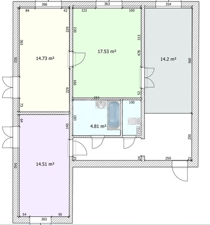 
  Продается 3-комн. квартира 77.5 м². Фото 41.