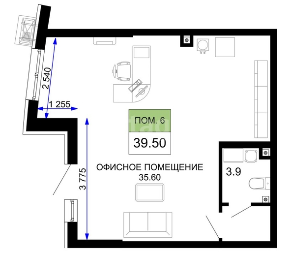 
  Продается универсальное помещение 39.5 м². Фото 3.