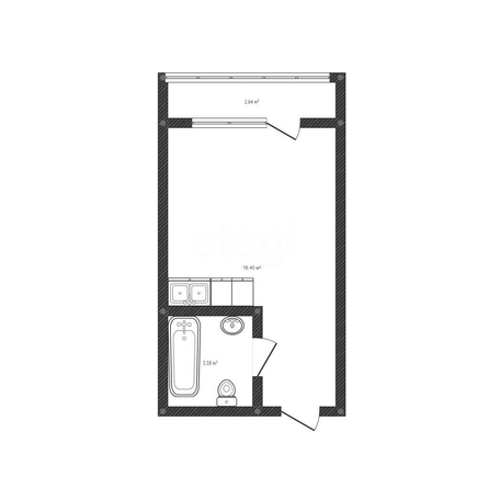 
  Продается студия 20.1 м². Фото 3.
