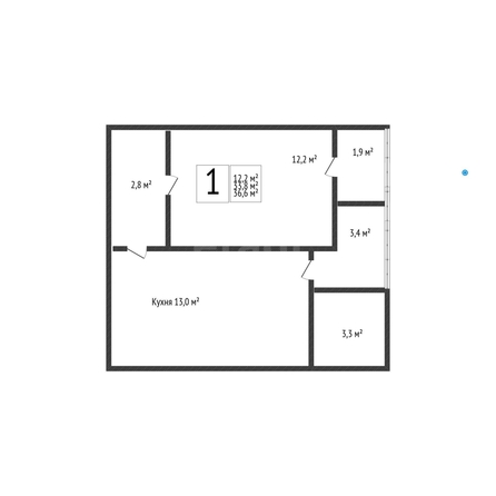 
  Продается 1-комн. квартира 36.7 м². Фото 4.