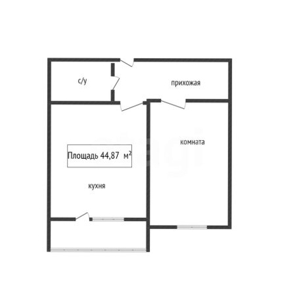 
  Продается 1-комн. квартира 44.87 м², в ЖК Режиссёр, литера 3. Фото 1.