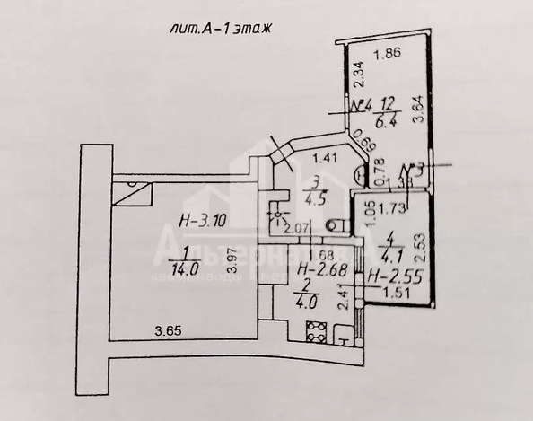 
  Продается 2-комн. квартира 56.9 м². Фото 3.