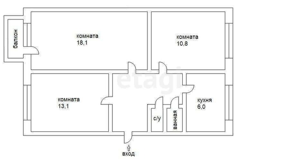 
   Продам дом, 56 м², Светлоград

. Фото 12.