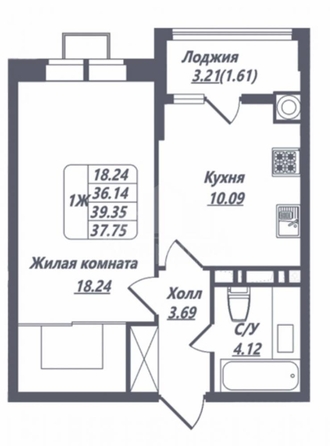 
  Продается 1-комн. квартира 36 м². Фото 7.