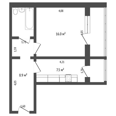 
   Продам 1-комнатную, 32.5 м², Ишкова ул, 101

. Фото 7.