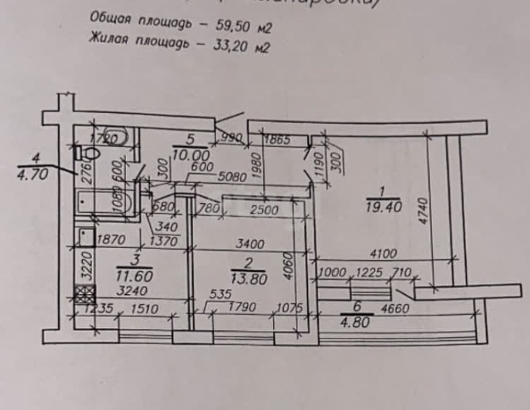 
   Продам 2-комнатную, 60 м², 50 лет ВЛКСМ ул, 9

. Фото 12.