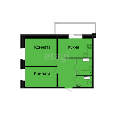 
   Продам 2-комнатную, 68.9 м², Бруснева ул, 9б

. Фото 14.