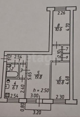 
   Продам 3-комнатную, 56.6 м², СНИИСХ мкр, 2

. Фото 11.