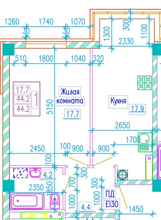 
   Продам 1-комнатную, 44 м², Пестова ул, 5

. Фото 7.