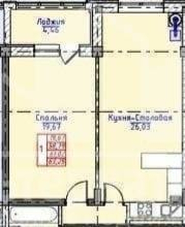 
  Продается 1-комн. квартира, 63.25 м², Виноградная ул
. Фото 4.