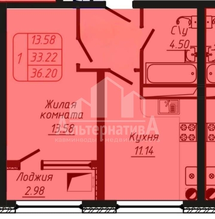 
  Продается 1-комн. квартира, 36.2 м², 40 лет Октября ул
. Фото 8.