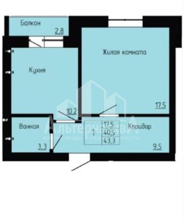 
  Продается 1-комн. квартира, 43.3 м², Орджоникидзе ул
. Фото 2.
