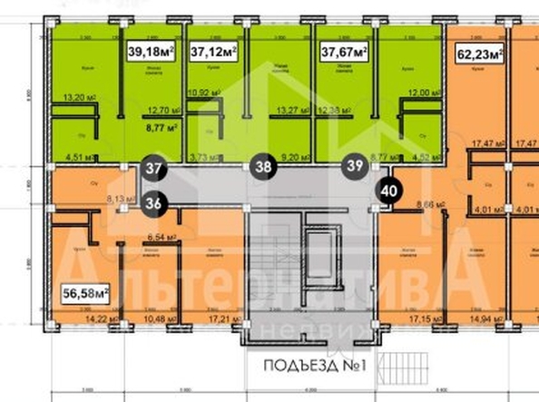 
  Продается 2-комн. квартира, 62.23 м², Благодатная ул
. Фото 6.