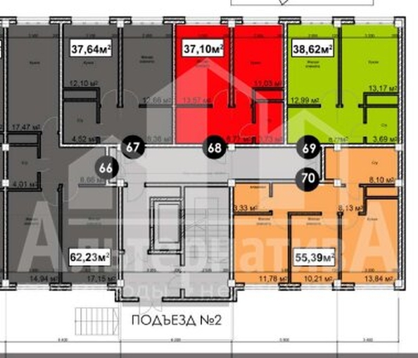 
   Продам 1-комнатную, 38.62 м², Благодатная ул

. Фото 6.