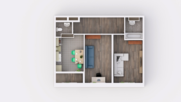 
  Продается 2-комн. квартира 61.65 м², в ЖК Фрейм, 11Б. Фото 2.