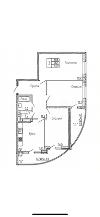 
  Продается 3-комн. квартира 85 м². Фото 34.