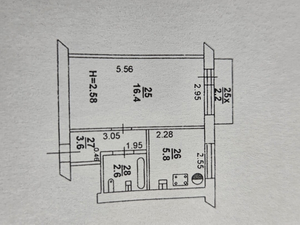 
  Продается 1-комн. квартира 29.1 м². Фото 13.