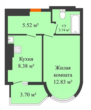 
   Продам 1-комнатную, 32.6 м², Астрономический пер, 7

. Фото 1.