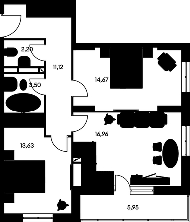 
   Продам 3-комнатную, 69.65 м², Культура, дом 1

. Фото 1.