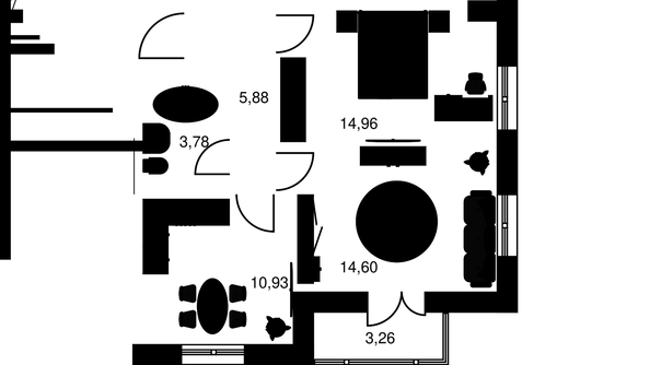 
   Продам 2-комнатную, 53.41 м², Культура, дом 2

. Фото 1.