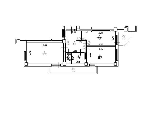 
   Продам 2-комнатную, 65.8 м², Стабильная ул, 7

. Фото 9.