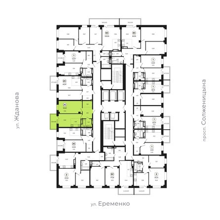 
   Продам 2-комнатную, 52.44 м², Сокольники, литера 10

. Фото 1.