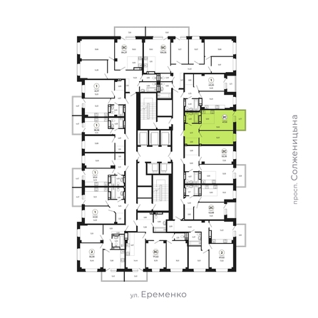 
  Продается 2-комн. квартира, 47.3 м², ЖК Сокольники, литера 9
. Фото 2.