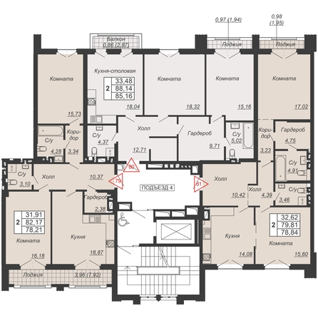 
  Продается 2-комн. квартира, 78.21 м², ЖК Дом-резиденция Собрание
. Фото 2.