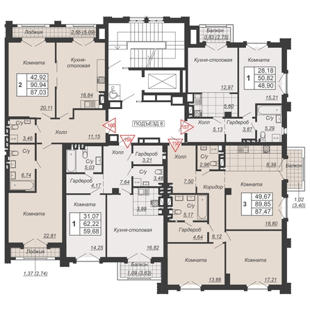 
  Продается 1-комн. квартира, 59.68 м², ЖК Дом-резиденция Собрание
. Фото 1.