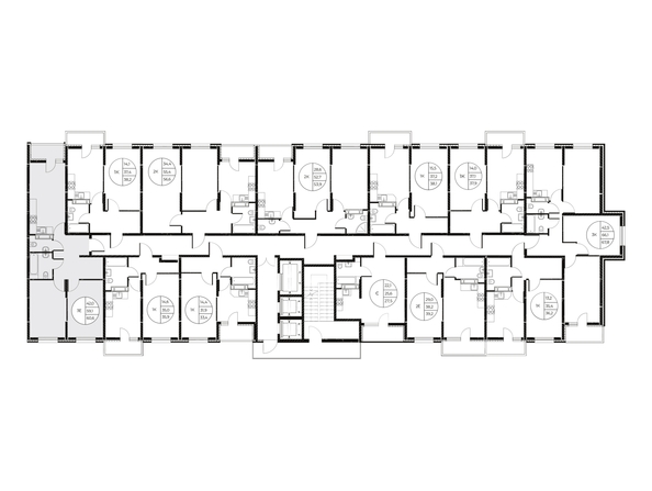 
  Продается 3-комн. квартира, 60.6 м², ЖК Панорама на Театральном, литера 1
. Фото 3.