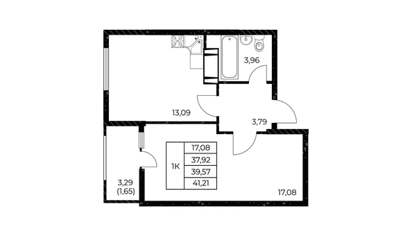 
  Продается 1-комн. квартира 41.21 м², в ЖК Звезда Столицы 2. Фото 3.