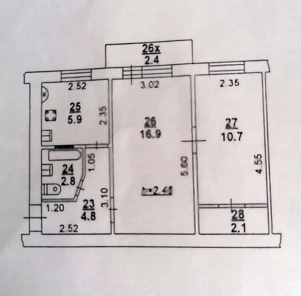 
   Продам 2-комнатную, 43 м², Днепропетровская ул, 1

. Фото 19.