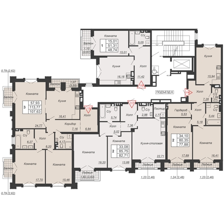 
   Продам 1-комнатную, 48.74 м², Дом-резиденция Собрание

. Фото 1.