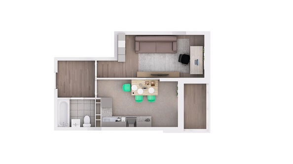 
  Продается 1-комн. квартира, 35.9 м², ЖК Gray (Грэй), кв-л 11-2
. Фото 2.