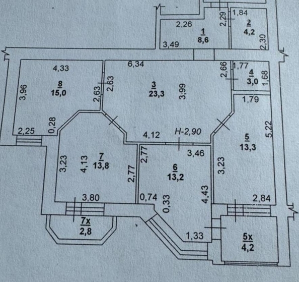 
  Продается 4-комн. квартира, 100 м², Доломановский пер, д. 13/56
. Фото 14.