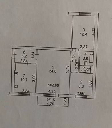 
  Продается 3-комн. квартира, 70 м², Воровского ул, д. 11
. Фото 10.